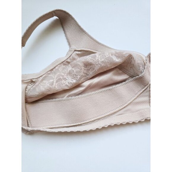 Glamorise MagicLift Original Support 1000 Wireless Beige Full Coverage Bra 50C - Picture 9 of 10